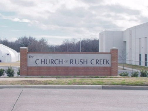 Custom Stone Sign in Dallas TX | Rush Creek Church