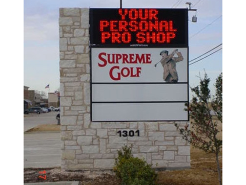 Custom LED Sign in Dallas TX | Supreme Golf