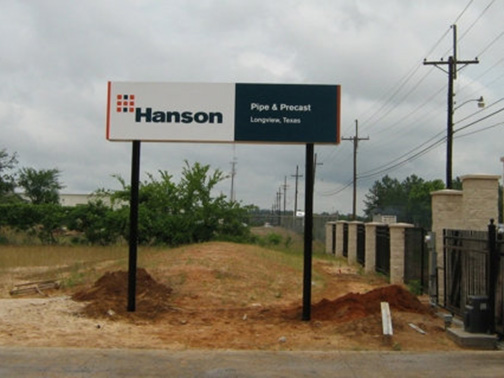 Pole Signs in Dallas TX | Hancock Signs in Arlington TX | Hanson Pipe Custom Pole Sign in Dallas